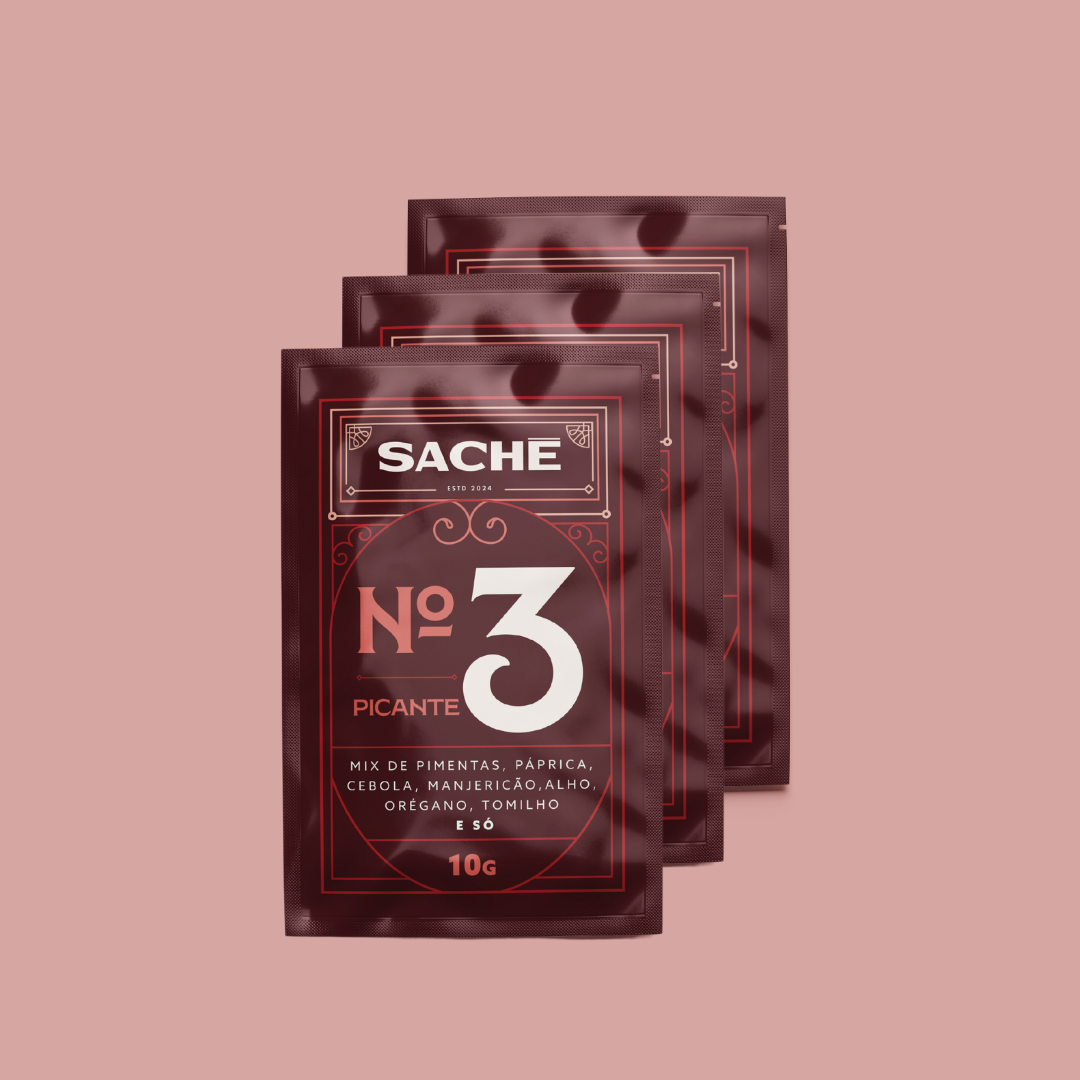 Sachê nº 3 | Kit c/3 unidades de tempero natural picante