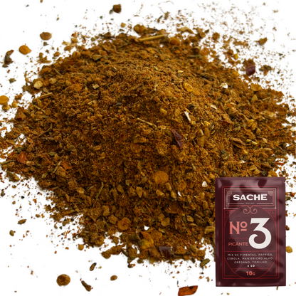Caixa 9 Sachês | Tempero natural básico, defumado e picante
